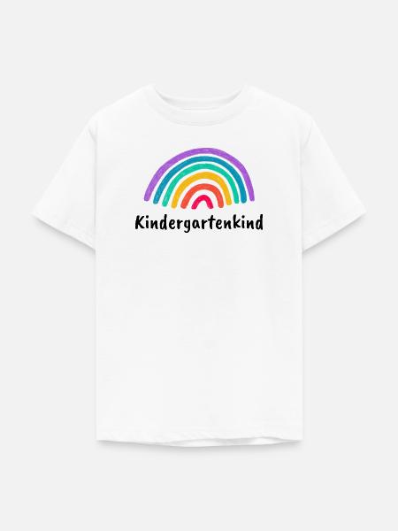Kindergartenkind Regenbogen - Teenager T-Shirt - Weiß