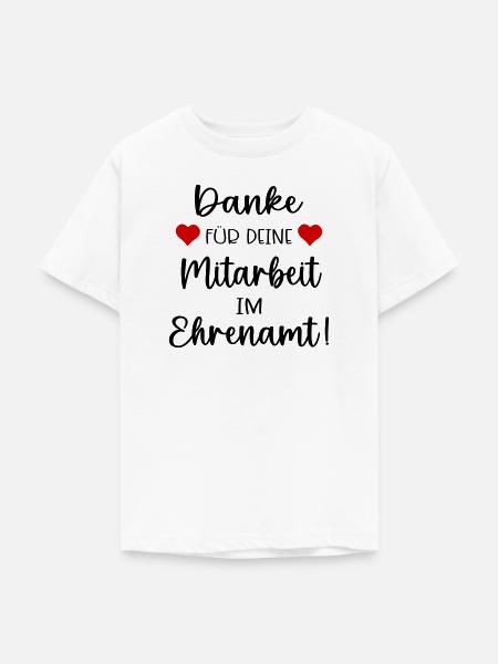 Danke Mitarbeit Ehrenamt - Teenager T-Shirt - Weiß