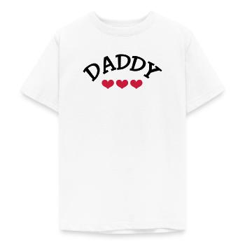 Daddy - Teenage T-Shirt - white - Front - AI Model Teenager Male dark (155cm)
