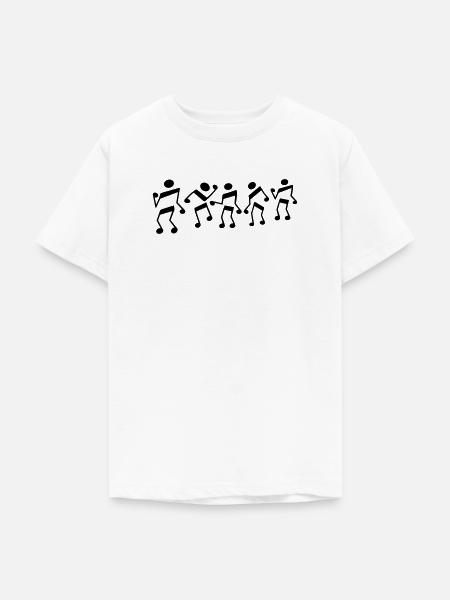 tanzende Noten - Teenager T-Shirt - Weiß