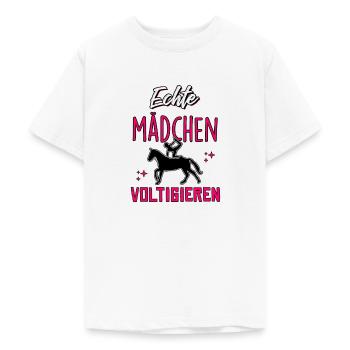 Echte Mädchen Voltigieren - Teenager T-Shirt - Weiß - Vorne - AI Model Teenager Male dark (155cm)