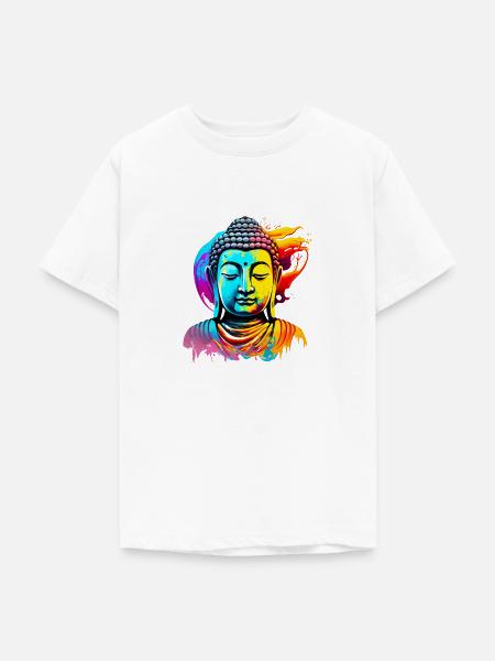 Buddha Farbmalerei - Teenager T-Shirt - Weiß