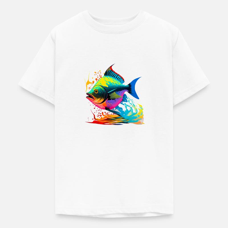 Poisson couleur - T-shirt Ado - blanc