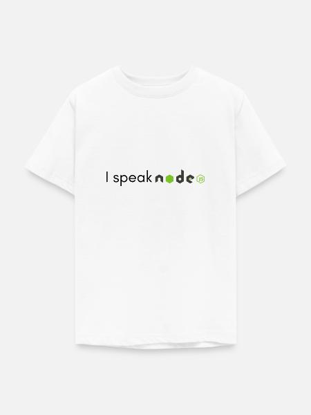 I speak Node.js - Teenager T-Shirt - Weiß