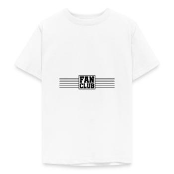 fan club - Teenage T-Shirt - white - Front - AI Model Teenager Male dark (155cm)