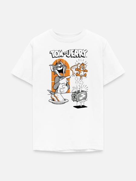 Tom Und Jerry Mäusetoast - Teenager T-Shirt - Weiß