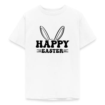 Happy Easter - Easter Bunny Rabbit Ears - Teenage T-Shirt - white - Front - AI Model Teenager Male dark (155cm)