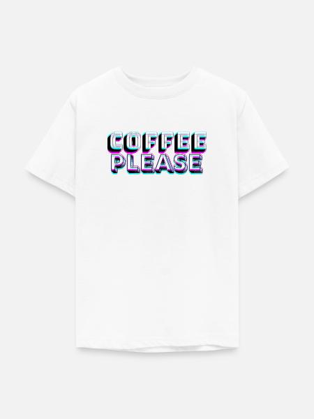 Coffee please - Teenager T-Shirt - Weiß