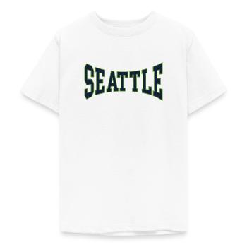 Seattle - Teenage T-Shirt - white - Front - AI Model Teenager Male dark (155cm)