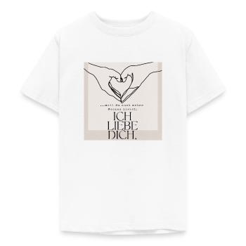 Deine Macken sind das beste an dir - meine liebe - Teenager T-Shirt - Weiß - Vorne - AI Model Teenager Male dark (155cm)