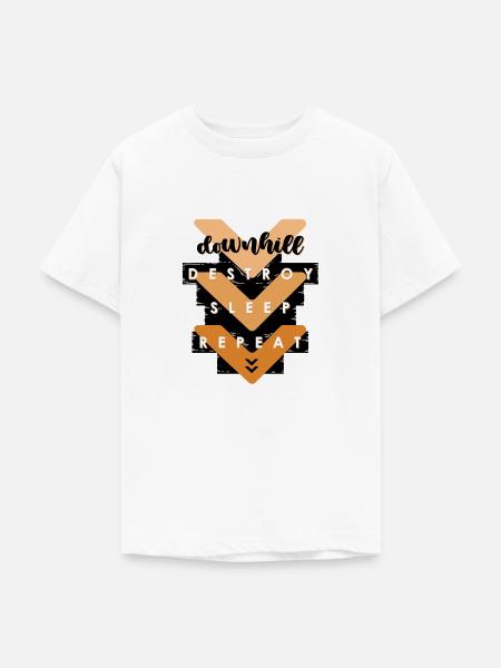 Downhill - Teenager T-Shirt - Weiß