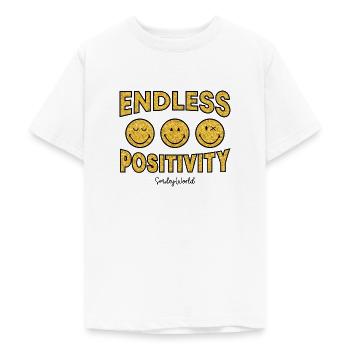 SmileyWorld Endless Positivity Smiling Faces - Teenage T-Shirt - white - Front - AI Model Teenager Male dark (155cm)