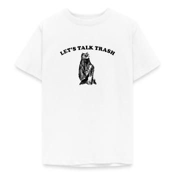 LASS UNS ÜBER MÜLL REDEN - Teenager T-Shirt - Weiß - Vorne - AI Model Teenager Male dark (155cm)