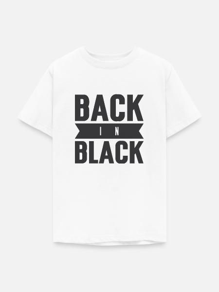 back in black - Teenager T-Shirt - Weiß