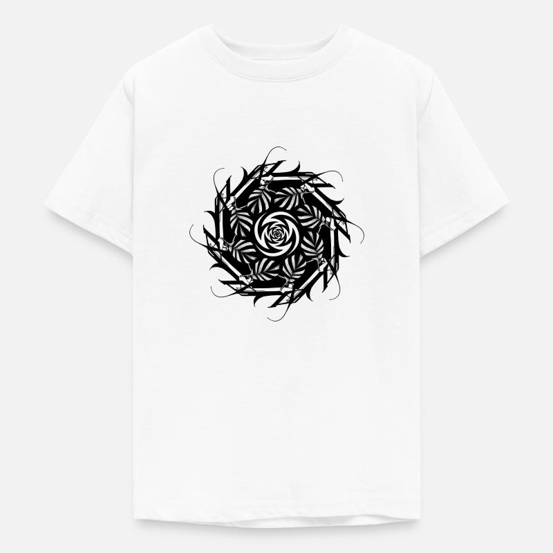 Cercle de feuilles - T-shirt Ado - blanc