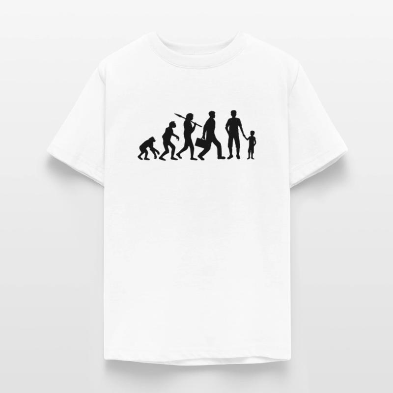 Stolzer Papa Junge Evolution Teenager T-Shirt