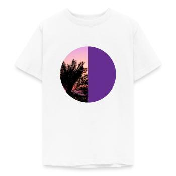 T-shirt holiday beach palm trees holiday summer sun - Teenage T-Shirt - white - Front - AI Model Teenager Male dark (155cm)
