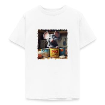 Hungrige Maus - Teenager T-Shirt - Weiß - Vorne - AI Model Teenager Male dark (155cm)