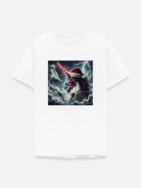 Weihnachts Einhorn - Teenager T-Shirt - Weiß