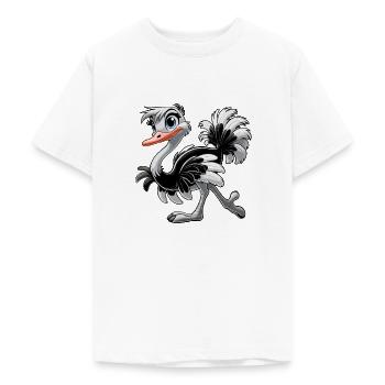 Strauß - Teenager T-Shirt - Weiß - Vorne - AI Model Teenager Male dark (155cm)
