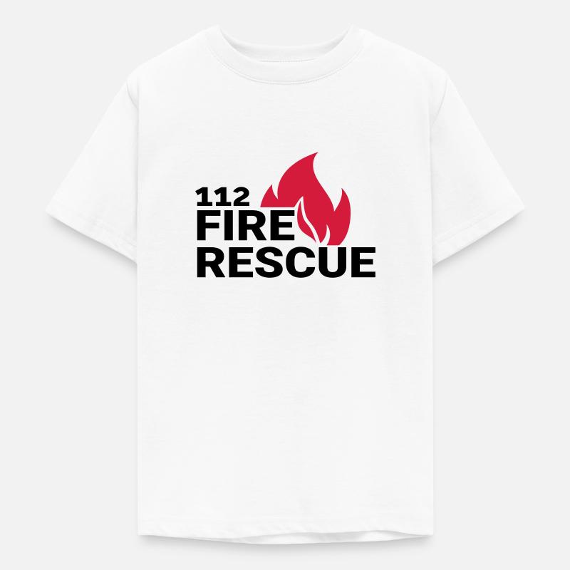 112 firerescue - T-shirt Ado - blanc