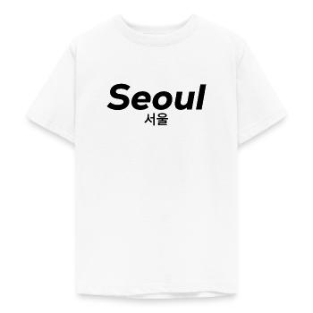 Séoul Corée Coréen Langue - T-shirt Ado - blanc - Devant - AI Model Teenager Male dark (155cm)