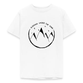 SLEEPING UNDER THE STARS - Teenager T-Shirt - Weiß - Vorne - AI Model Teenager Male dark (155cm)