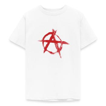 Anarchie - T-shirt Ado - blanc - Devant - AI Model Teenager Male dark (155cm)