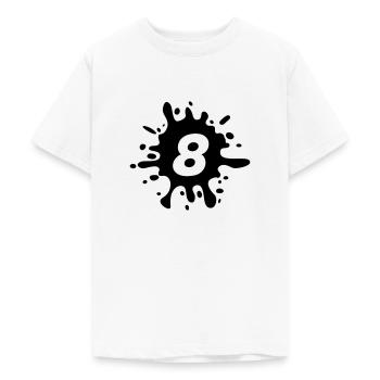 8 - Teenage T-Shirt - white - Front - AI Model Teenager Male dark (155cm)