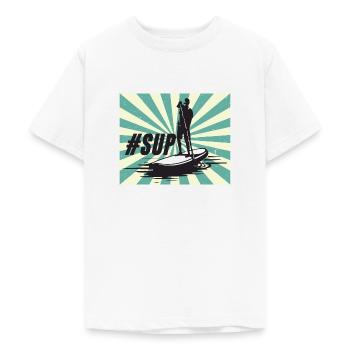 SUP - Teenager T-Shirt - Weiß - Vorne - AI Model Teenager Male dark (155cm)