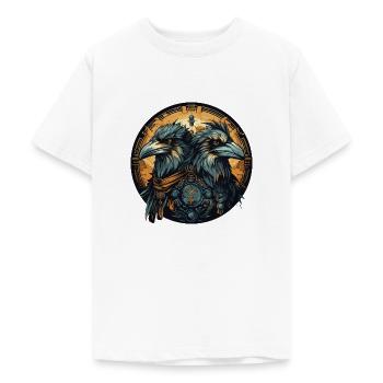 Hugin & Munin Wikinger Design Valhalla - Teenager T-Shirt - Weiß - Vorne - AI Model Teenager Male dark (155cm)