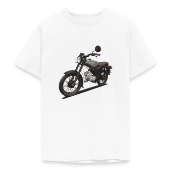 S51 // Illustration - Teenager T-Shirt - Weiß - Vorne - AI Model Teenager Male dark (155cm)