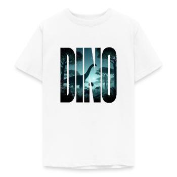 Dino - Teenager T-Shirt - Weiß - Vorne - AI Model Teenager Male dark (155cm)