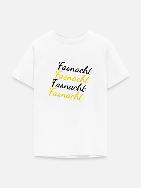 Fasnacht Schwarz Gelb - Teenager T-Shirt - Weiß