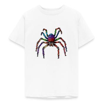 Une araignée comme des arthropodes aux couleurs vives - T-shirt Ado - blanc - Devant - AI Model Teenager Male dark (155cm)
