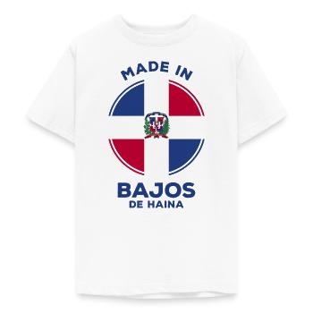 Bajos De Haina - T-shirt Ado - blanc - Devant - AI Model Teenager Male dark (155cm)