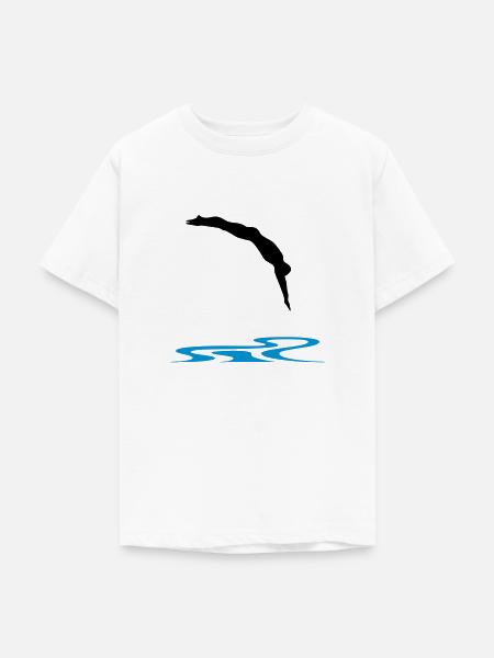 Schwimmer, Schwimmen - Teenager T-Shirt - Weiß