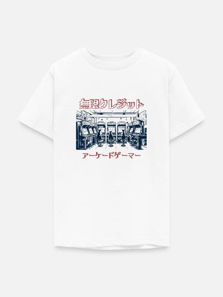 Katzen Arcade Gaming Japanese - Teenager T-Shirt - Weiß