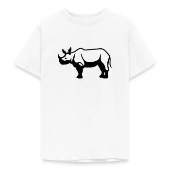 Nashorn - Teenager T-Shirt - Weiß - Vorne - AI Model Teenager Male dark (155cm)