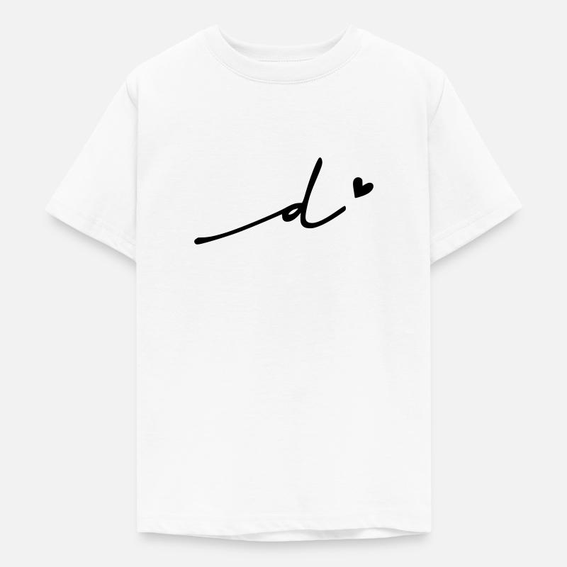 Point d) Cursive - T-shirt Ado - blanc