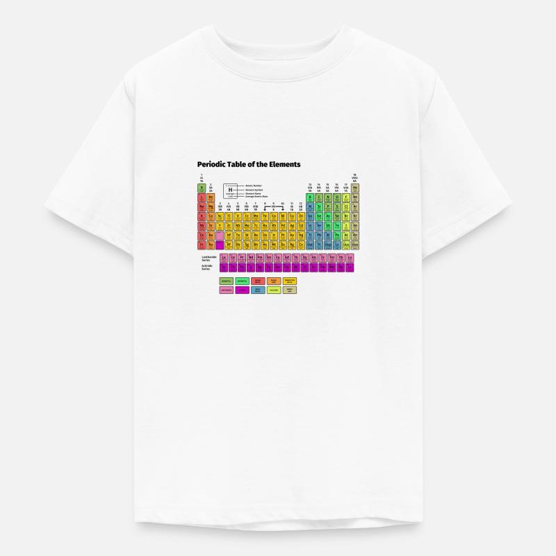 Tableau périodique des éléments - T-shirt Ado - blanc