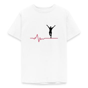 Jogger Puls - Teenager T-Shirt - Weiß - Vorne - AI Model Teenager Male dark (155cm)