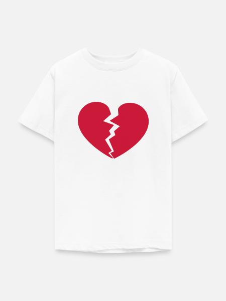 gebrochenes herz - Teenager T-Shirt - Weiß