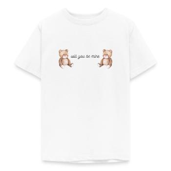 will you be mine - Teenage T-Shirt - white - Front - AI Model Teenager Male dark (155cm)