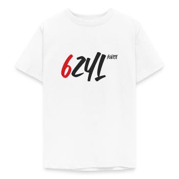 Force 6ZYL - T-shirt Ado - blanc - Devant - AI Model Teenager Male dark (155cm)