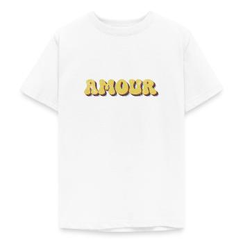 Amour Vintage - Teenage T-Shirt - white - Front - AI Model Teenager Male dark (155cm)