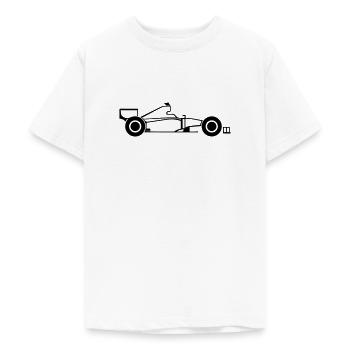 Voiture de course - T-shirt Ado - blanc - Devant - AI Model Teenager Male dark (155cm)