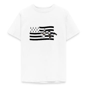 Bretonische Flagge - Teenager T-Shirt - Weiß - Vorne - AI Model Teenager Male dark (155cm)