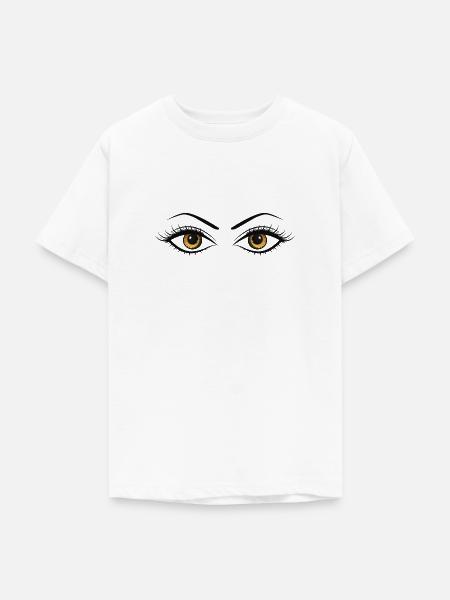 braune Augen - Teenager T-Shirt - Weiß