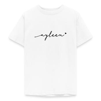 Ayleen Schreibschrift Name - Teenager T-Shirt - Weiß - Vorne - AI Model Teenager Male dark (155cm)